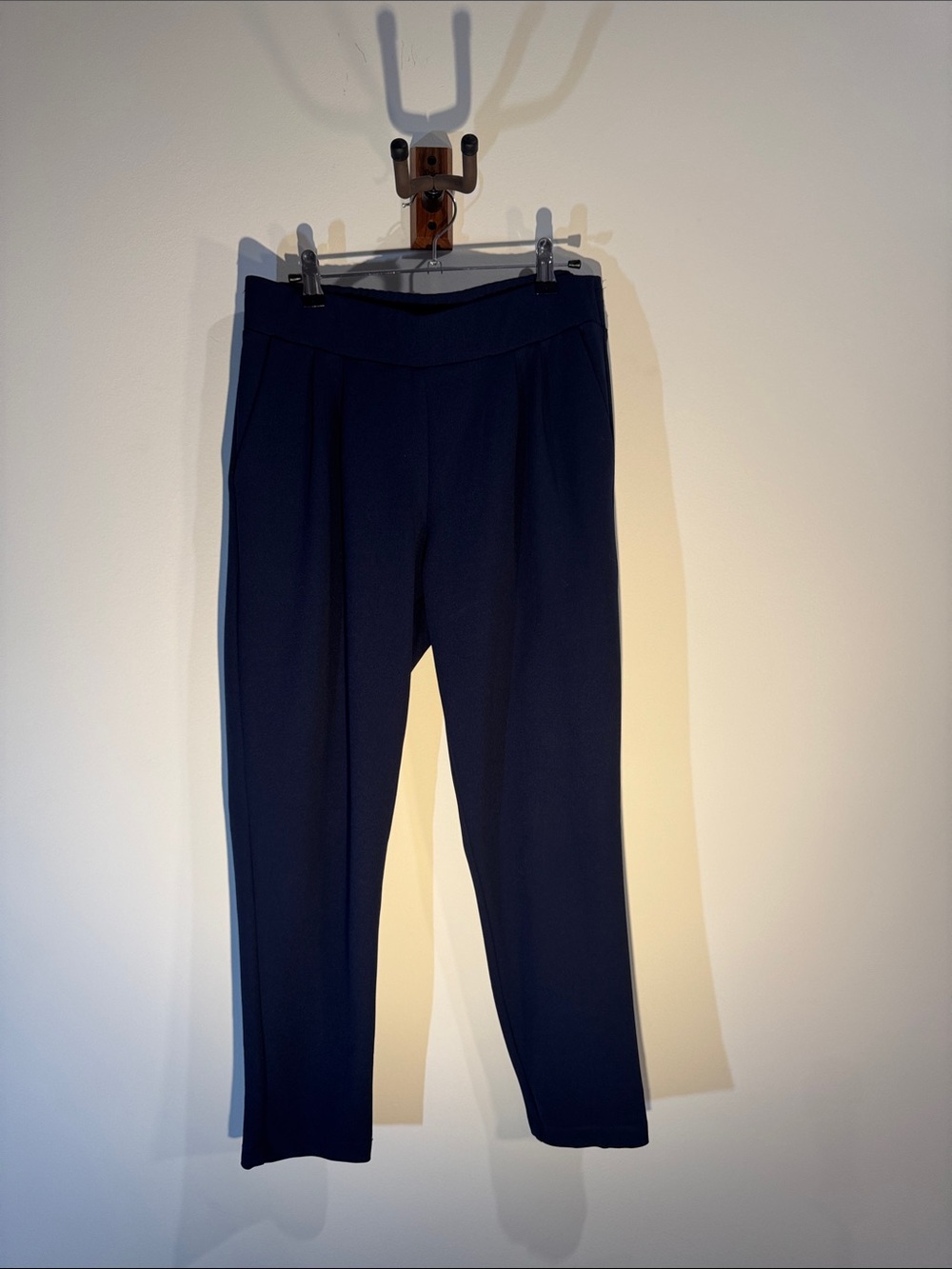Shinestar Navy Straight-Leg Ponte Trousers